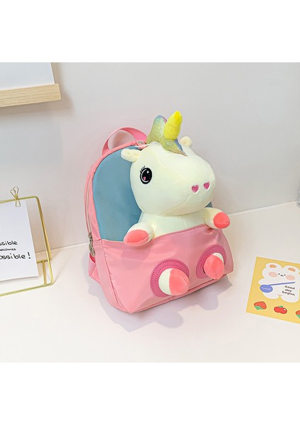 Anaokulu Okul Çantası Sevimli Tek Boynuzlu At Midilli Bebek Çocuk Sırt Çantası Ilkokul Öğrencisi Sırt Çantası (Yurt Dışından)