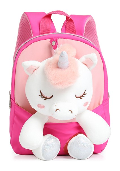 Çocuk Sırt Çantası Unicorn Sırt Çantası Anaokulu Karikatür Peluş Bebek Okul Çantası Hafif Naylon Çanta (Yurt Dışından)