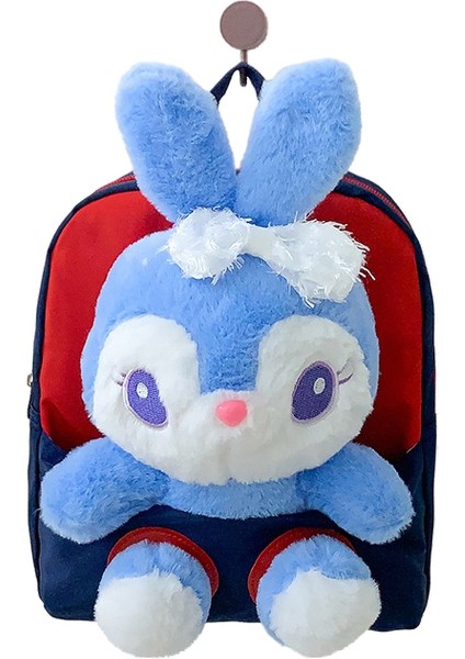 Çocuk Sırt Çantası Trendy Karikatür Tavşan Peluş Sırt Çantası Sevimli Tavşan Anaokulu Okul Çantası (Yurt Dışından)