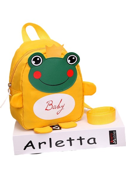 Anaokulu Küçük Okul Çantası Karikatür Sevimli Çocuk Sırt Çantası Kurbağa Ultra Hafif Sırt Çantası (Yurt Dışından)