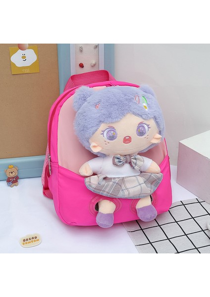Karikatür Bebek Dikiş Çocuk Çantası Sevimli Prenses Bebek Kız Anaokulu Okul Çantası Sırt Çantası (Yurt Dışından)