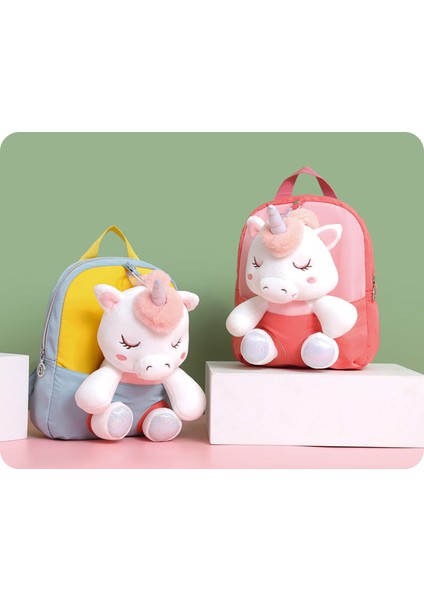 Çocuk Sırt Çantası Unicorn Sırt Çantası Anaokulu Karikatür Peluş Bebek Okul Çantası Hafif Naylon Çanta (Yurt Dışından) indirimleri