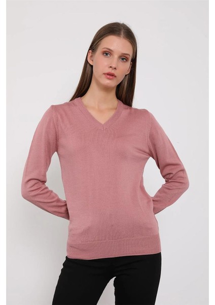 V Yaka Gül Kurusu Triko fiyatları