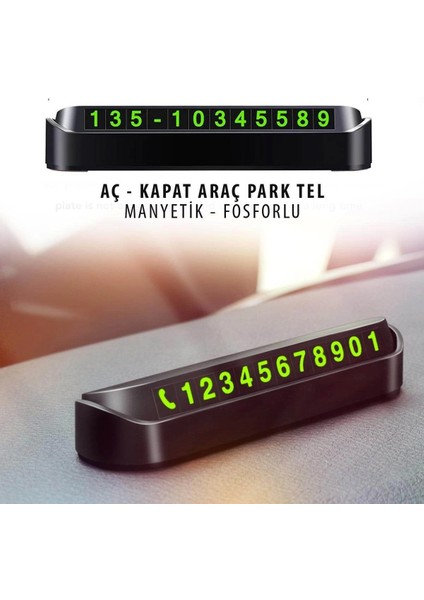 Fosforlu Açılır Kapanabilir Numaratör Ön Torpido Üstü Telefon Numarası Göstergesi fırsatları