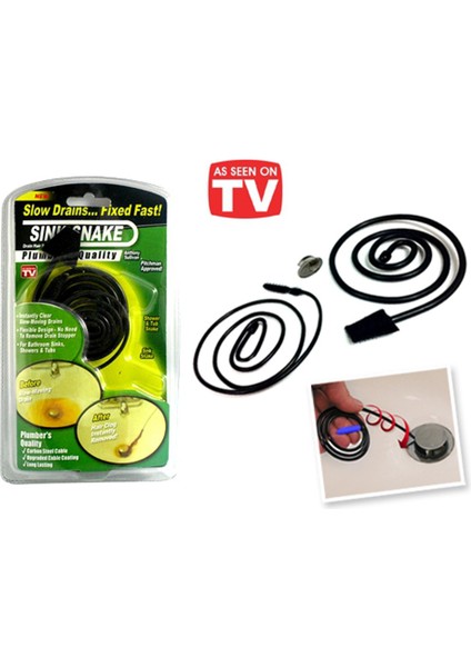 Lavabo Açıcı Turbo Sink Snake Lavabo Açıcı (2 Adet)