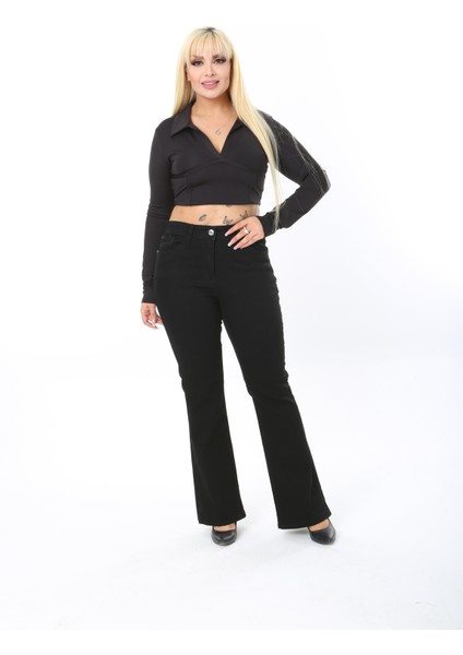 Ispanyol Paça Likralı Büyük Beden Kot Pantolon fiyatları