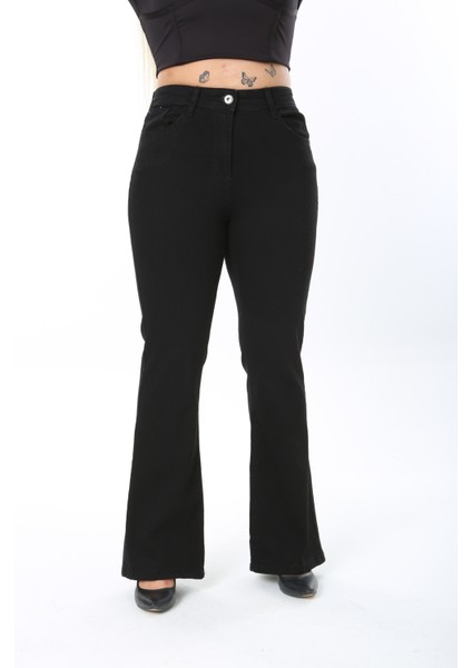 Ispanyol Paça Likralı Büyük Beden Kot Pantolon fırsatları