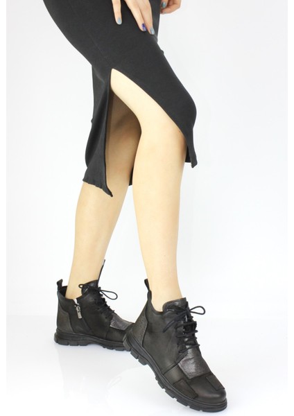 Kadın Hakiki Deri Ortopedik Fermuarlı Günlük Spor Tarz Bot M24/KB4240 fiyatları