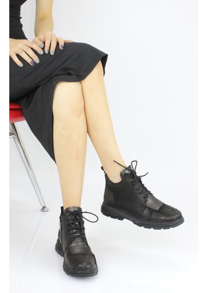 Kadın Hakiki Deri Ortopedik Fermuarlı Günlük Spor Tarz Bot M24/KB4240 modelleri