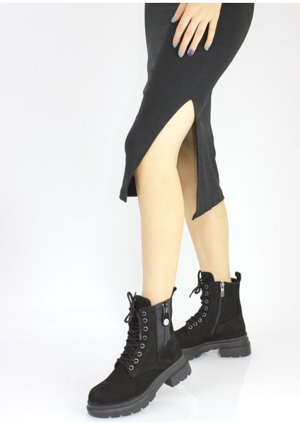 Kadın Hakiki Deri Ortopedik Postal Tarz Spor Bot M24/KB1545 fiyatları