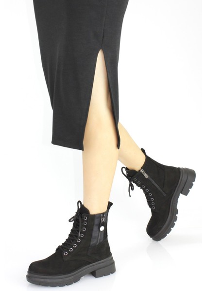 Kadın Hakiki Deri Ortopedik Postal Tarz Spor Bot M24/KB1545 fırsatları