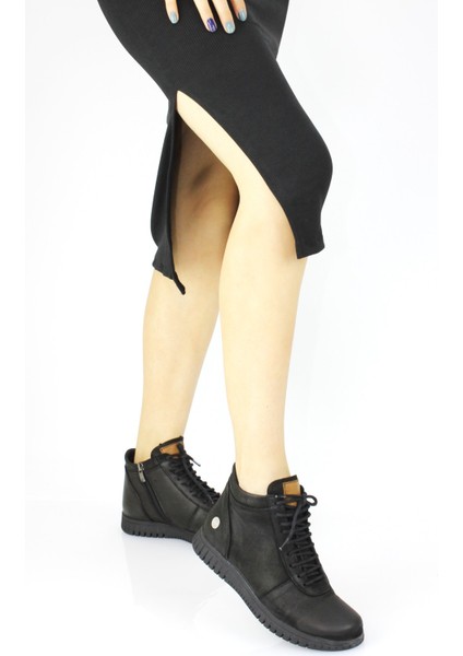 Kadın Hakiki Deri Ortopedik Fermuarlı Spor Düz Taban Bot M24/KB4205 fırsatları