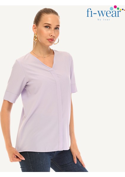 Kadın V Yaka Kısa Kollu Gömlek indirimleri