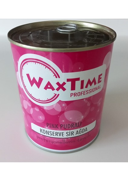 Waxtime Professional Konserve Sir Ağda Pink Pudralı 800 ml. Hassas Ciltler Için