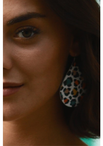 Kadın Deri Küpe Damla Model Çelik Kancalı Kararmaz modelleri