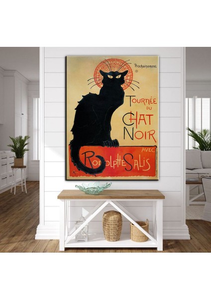 Dekoratif Baskı Cat Noir Kanvas Tablo