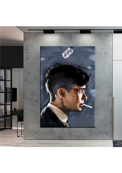 Dekoratif Baskı Tommy Shelby Tasarım Kanvas Tablo
