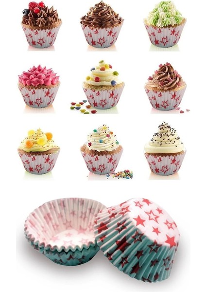 400'LÜ Muffin Kağıdı Cupcake Kek Kalıbı Desenli