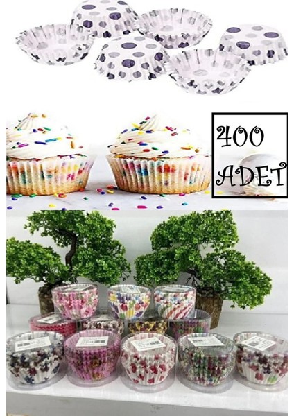 400'LÜ Muffin Kağıdı Cupcake Kek Kalıbı Desenli fiyatları