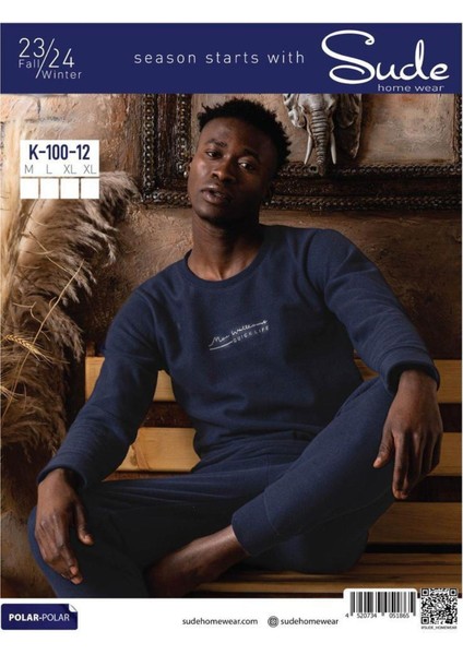 Erkek Kışlık Polar Pijama Takımı K100/12 - 1 Adet