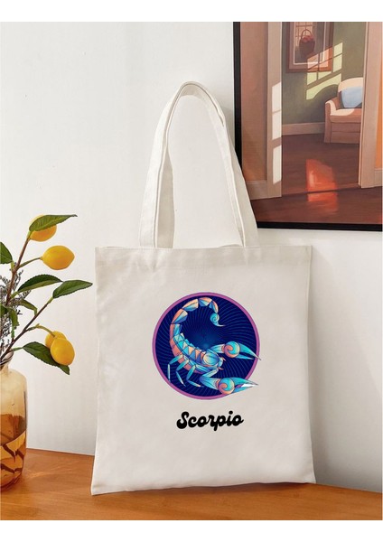 Akrep Burcu Hediye Çanta- Scorpius Zodiac Tote Bag Bez Çanta fiyatları