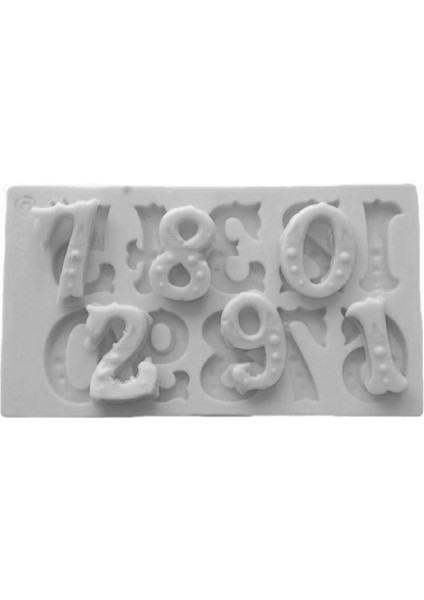 Noktalı Western Rakam Sayılar Silikon Kalıp K-1155 modelleri