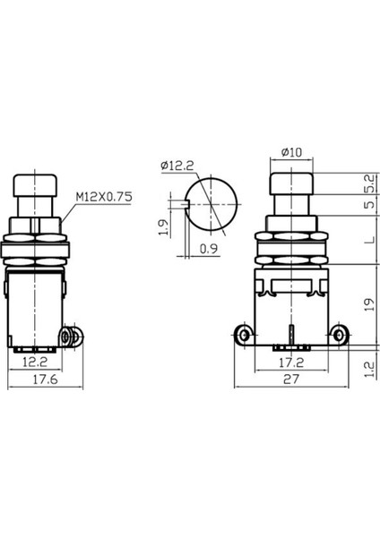 Ayak Pedal Basma 1-0 Metal Anahtar 3 Pin Kalıcı