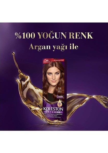 Koleston Intense Saç Boyası 5/4 Açık Kestane - Salon Kalitesi