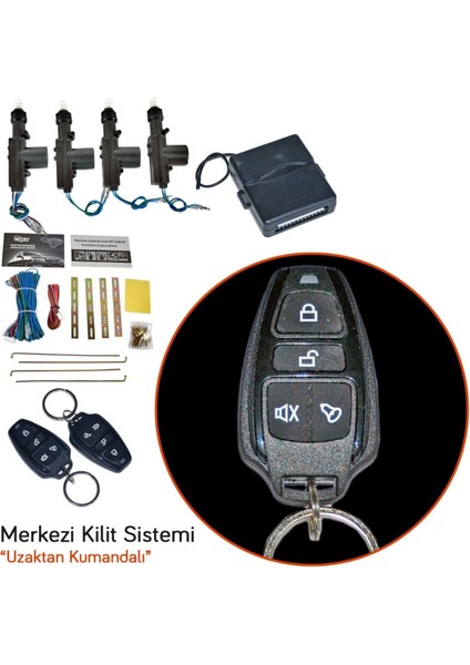 12V Merkezi Kilit Krom Kemerli Kumandalı BR4600464