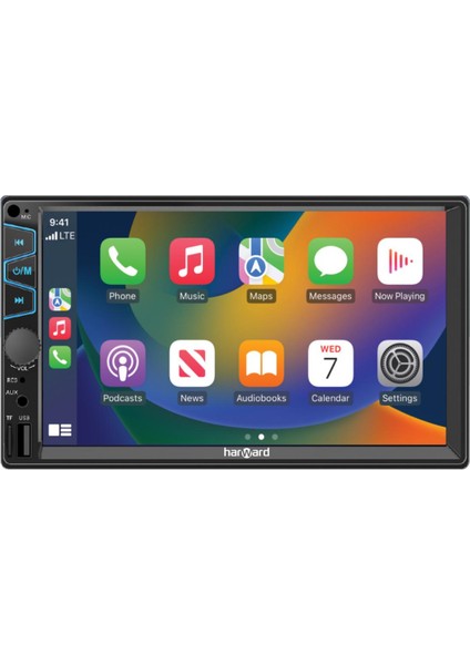 HR-G752 Ince Kasa Ayarlanabilir Car Playli Oto Double Teyp 7''inç Bluetooth-Usb-Aux-Sd-Fm +Kamera