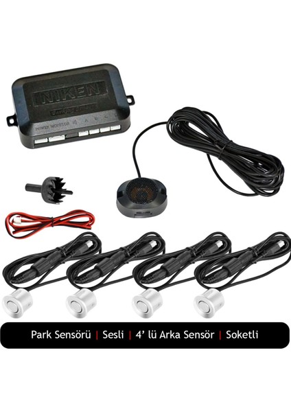 Park Sensörü Ses Ikazlı Beyaz