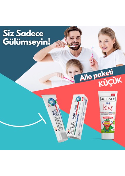 Aile Ağız Bakım Paketi - Küçük Dent Shıeld 100 ml + Dent Kids 75 ml