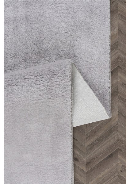 Comfort Puffy Ponpon Saçaklı Peluş Halı Gri modelleri
