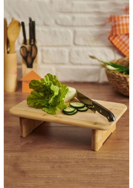 Kitchen Line Perotti Soho Standlı Bambu Kesme Tahtası 33,5 x 22 cm fiyatları