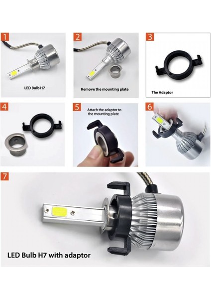 H7 Mondeo /peugeot 2008-3008 LED Far Montaj Adaptörü