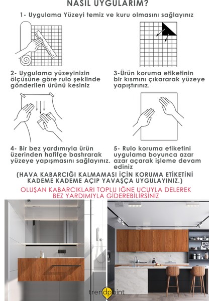 Kendinden Yapışkanlı 60×300 cm Kahve Ahşap Görünüm Mutfak Dolap Masa Kaplama Duvar Kağıdı fırsatları
