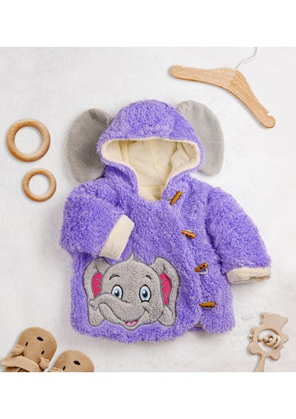 Sevimli Fil Figürlü Peluş Bebek Ceketi