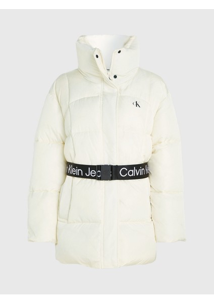 Calvin Klein Belted Long Puffer Jacket Kadın Mont