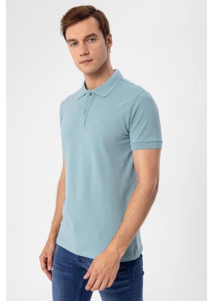 Polo Yaka Regular Kalıp Armürlü Tişört fırsatları