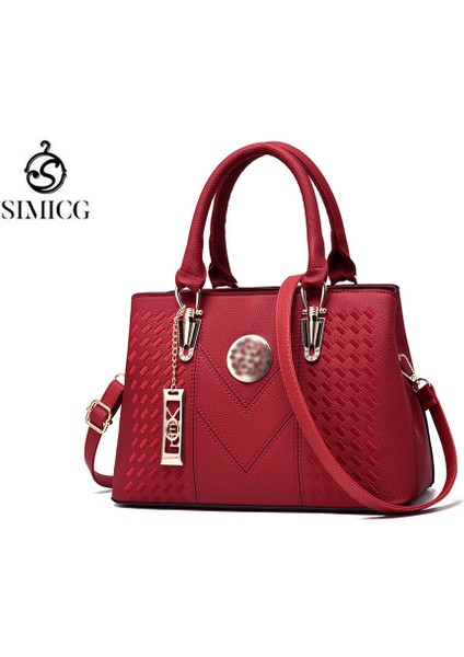 Sımıcg Moda Nakış Bayanlar Büyük Kapasiteli Omuz Crossbody Çanta (Yurt Dışından)