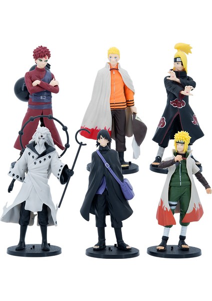 Altı Parçalı Naruto Figürleri Seti, 7 Inçlik Model, Altı Yol, Naruto, Kakashi, Sasuke, Uchiha Itachi Süsleri (Yurt Dışından)