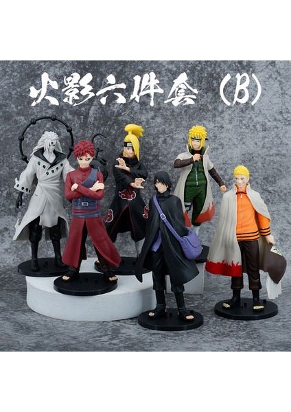 Altı Parçalı Naruto Figürleri Seti, 7 Inçlik Model, Altı Yol, Naruto, Kakashi, Sasuke, Uchiha Itachi Süsleri (Yurt Dışından)