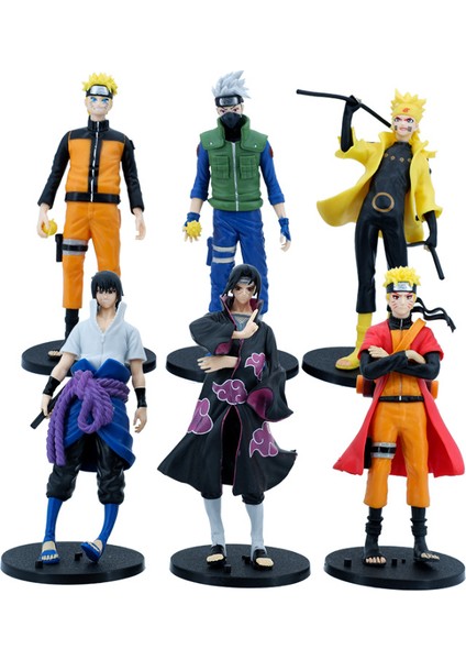 6 Canlı Aksiyon Naruto Figürü, 7 Inç Modeller, Altı Yol, Naruto, Kakashi, Sasuke, Uchiha Itachi Süsleri (Yurt Dışından)