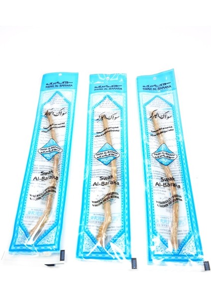 3 Adet Taze Doğal Diş Fırçası Misvak Vakumlu Paket 15 Cm Orta Boy