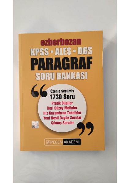 Ezberbozan KPSS ALES DGS Paragraf Soru Bankası indirimleri