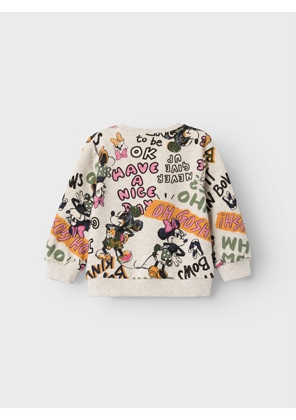 Name İt Disney Bej Kız Çocuk Sweatshirt 13221136