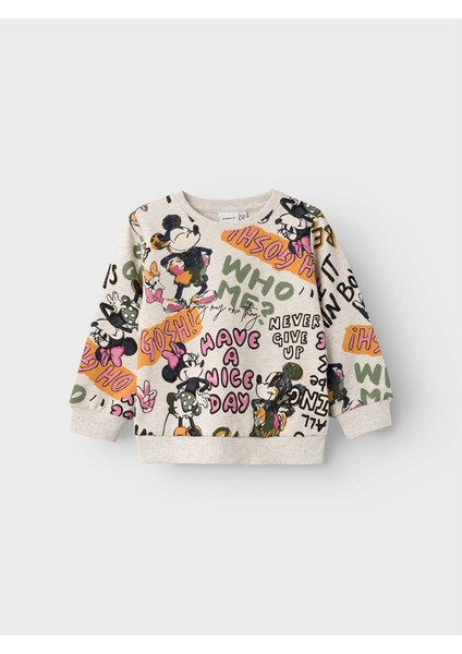 Name İt Disney Bej Kız Çocuk Sweatshirt 13221136