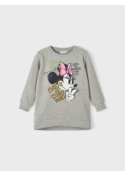 Minnie Mouse Baskılı Oversize Kız Çocuk Sweatshirt - Günlük Kullanım fiyatları
