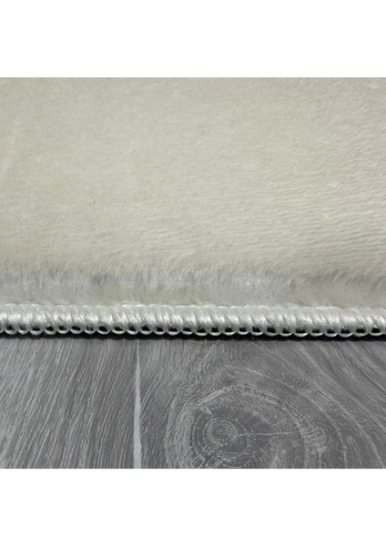 Krem Fluffy Düğüm Saçaklı Post Peluş Halı Kaymaz Taban Yumuşacık Yolluk Modern Halı modelleri