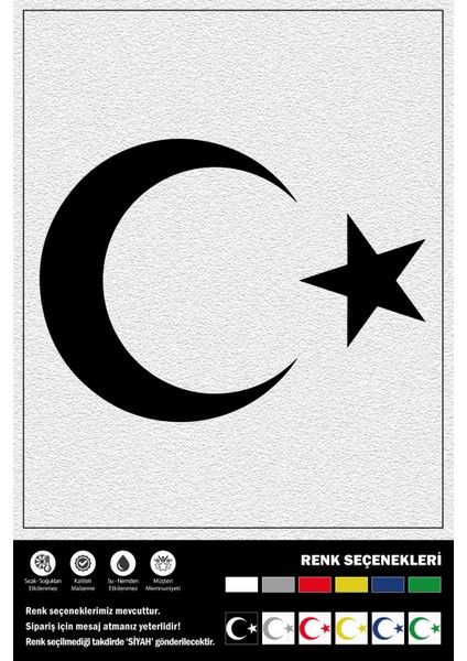 Ay Yıldız Stıcker 20 x 15 cm